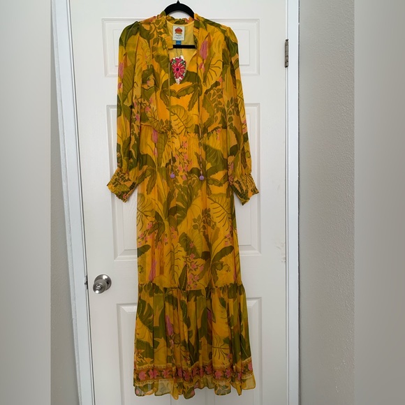 ๐๐ Farm Rio x Anthropologie Printed Midi Dress / Size S - Picture 9 of 10